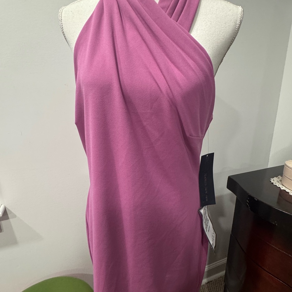 Elegant Lilac  Halter  Dress - Picture 4 of 8